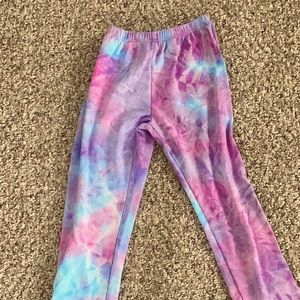 Arshiner girls size L, purple and blue tie dye sweats